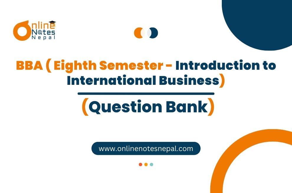 Question Bank of Introduction to International Business Photo
